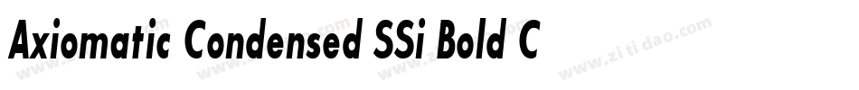Axiomatic Condensed SSi Bold Condensed字体转换